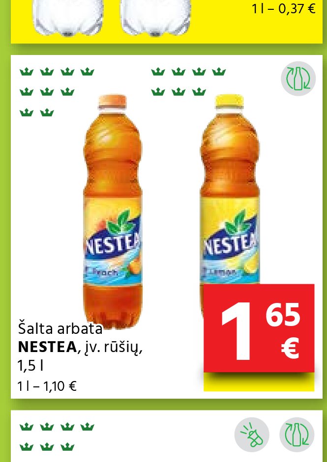 Šalta arbata NESTEA, 1.5 l