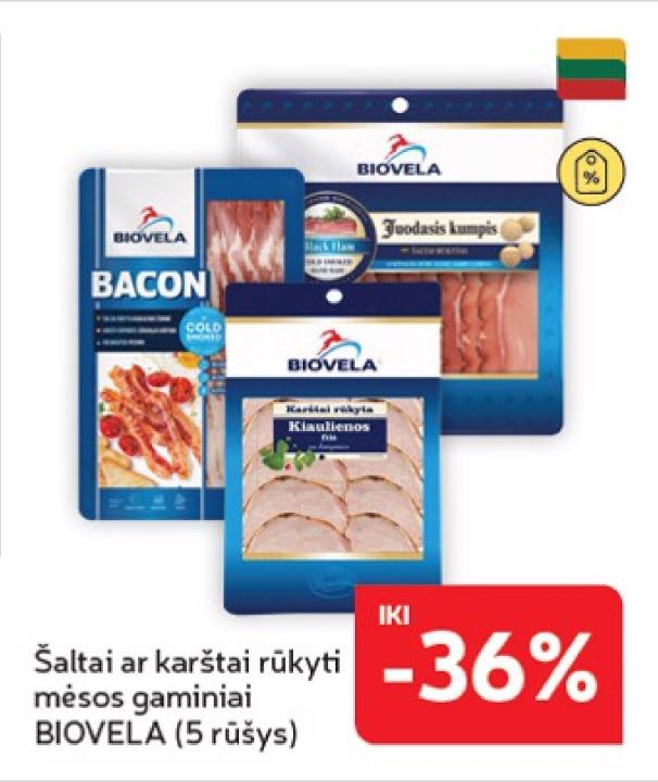 Šaltai ar karštai rūkyti mėsos gaminiai BIOVELA