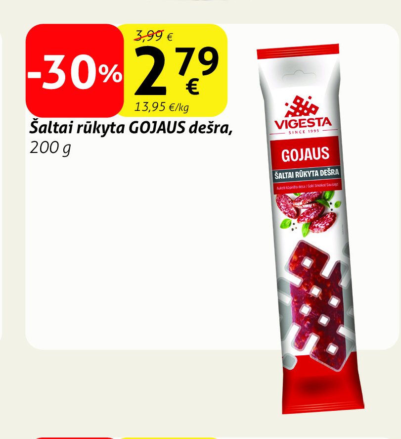 Šaltai rūkyta GOJAUS dešra, 200 g