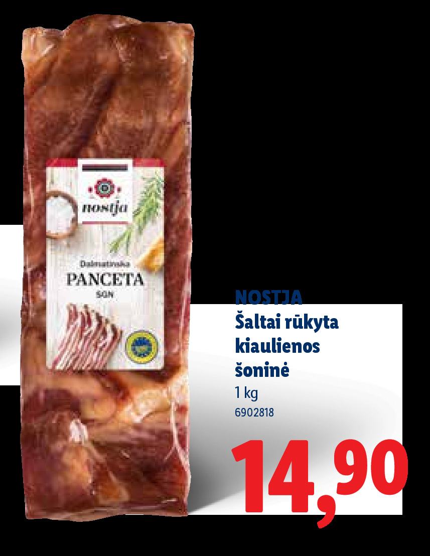 Šaltai rūkyta kiaulienos šoninė, 1 kg
