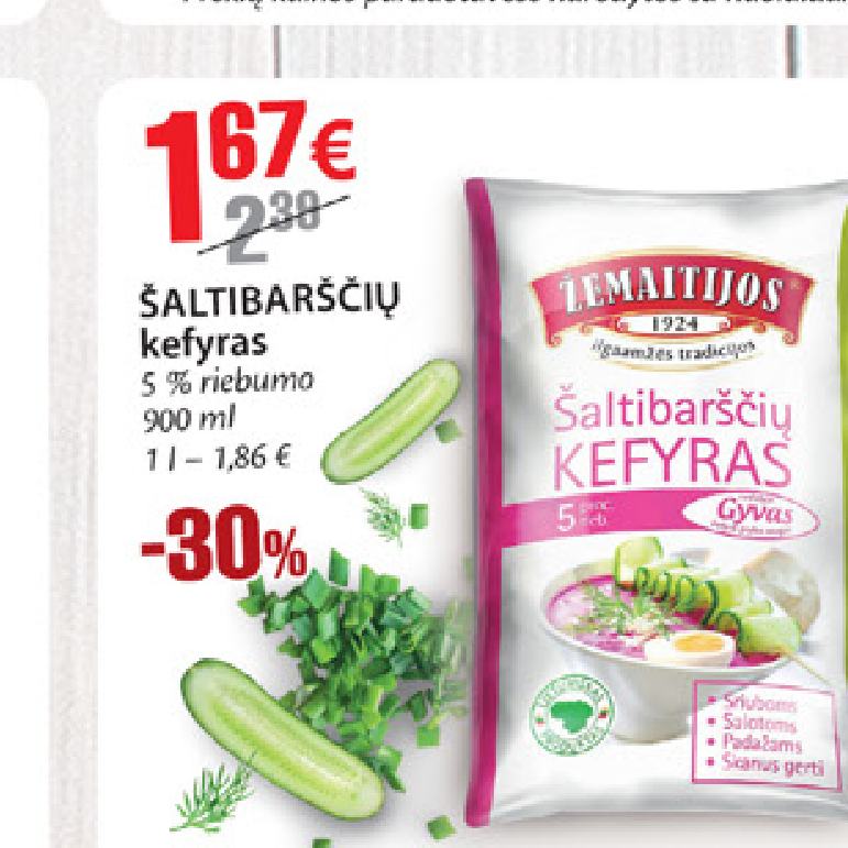 ŠALTIBARŠČIŲ kefyras, 900 ml