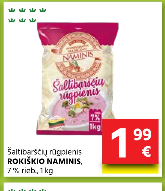 Šaltibarščių rūgpienis ROKIŠKIO NAMINIS, 1 kg