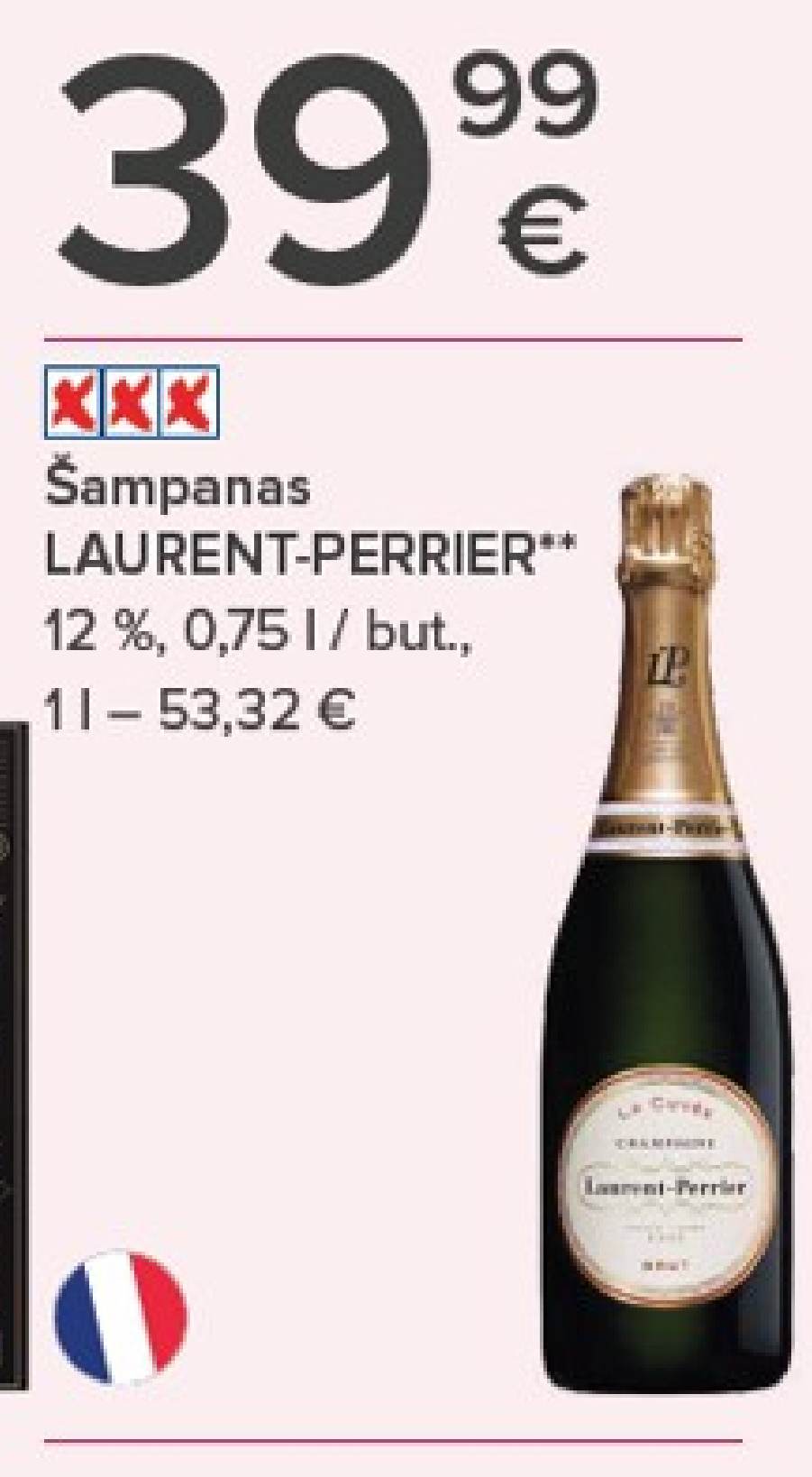 Šampanas LAURENT-PERRIER, 0.75 l