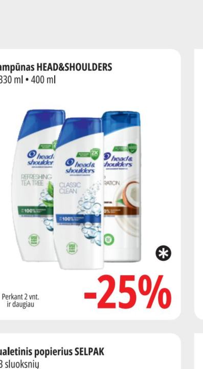 Šampūnas HEAD&SHOULDERS, 330 ml