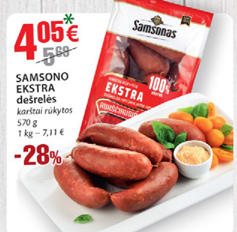 SAMSONO EKSTRA dešrelės, 570 g
