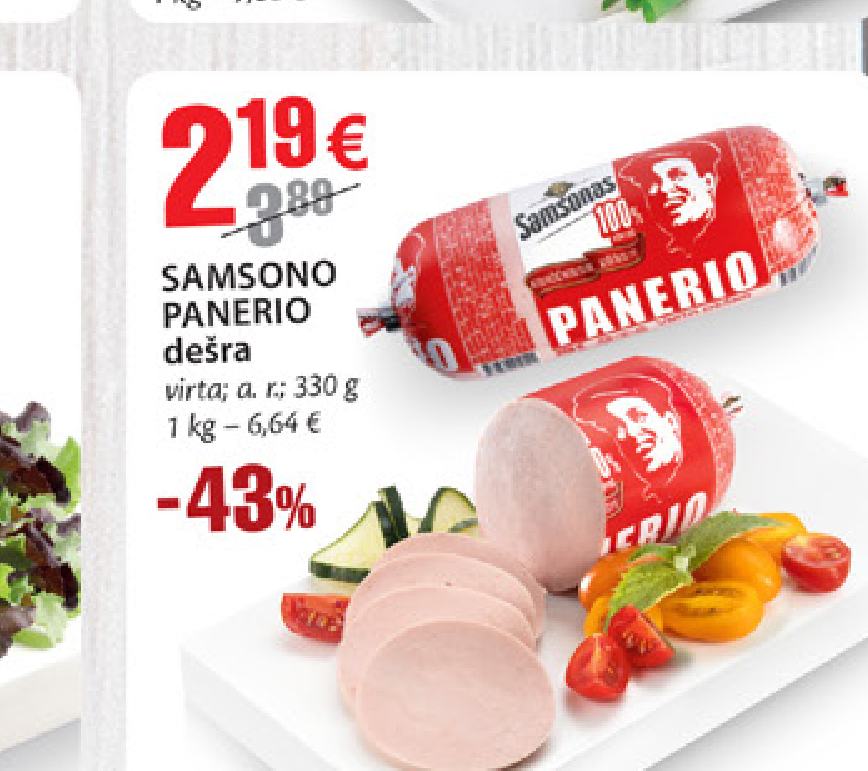 SAMSONO PANERIO dešra, 330 g