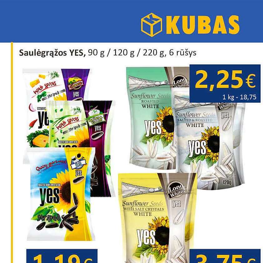 Saulėgrąžos YES, 90 g