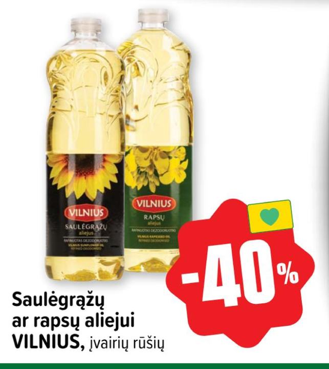 Saulėgrąžų ar rapsų aliejui VILNIUS