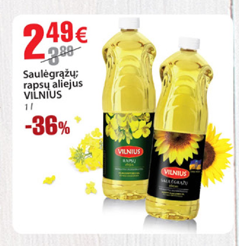 Saulėgrąžų, rapsų aliejus VILNIUS
