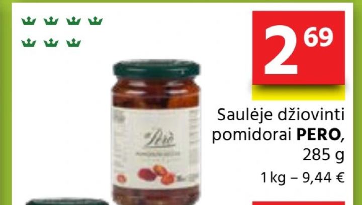 Saulėje džiovinti pomidorai PERO, 285 g