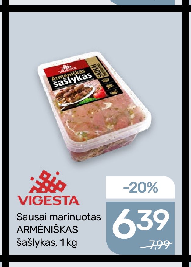 Sausai marinuotas ARMĖNIŠKAS šašlykas, 1 kg