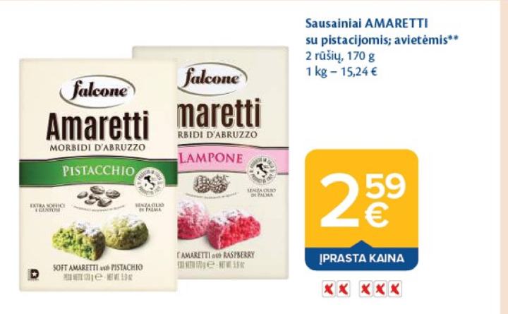 Sausainiai AMARETTI, 170 g