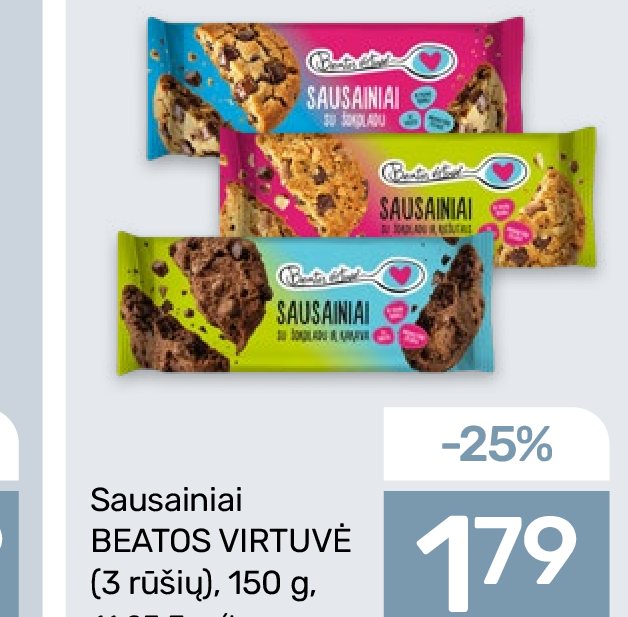 Sausainiai BEATOS VIRTUVĖ, 150 g