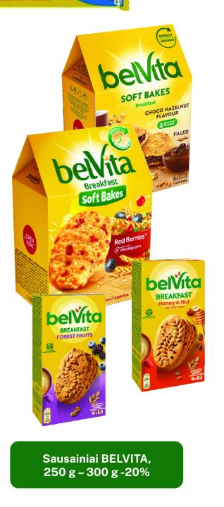 Sausainiai BELVITA, 250 g - 300 g