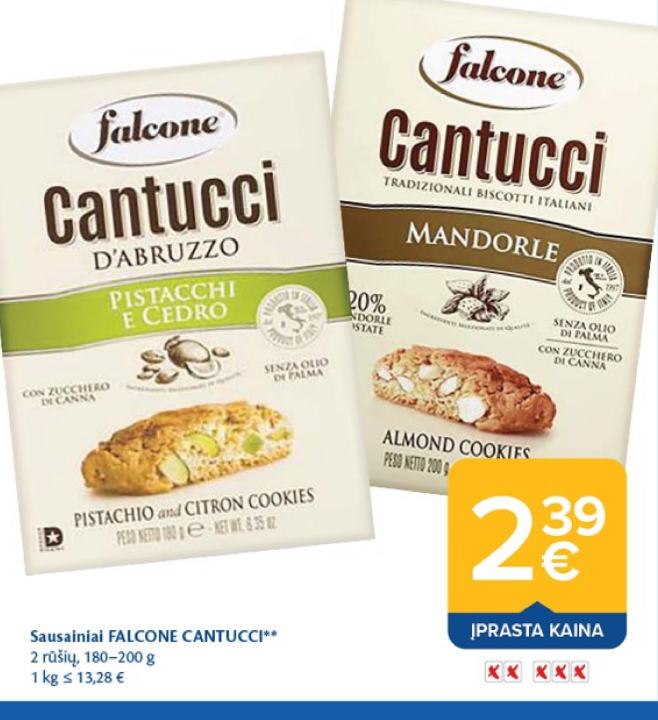 Sausainiai FALCONE CANTUCCI, 200 g