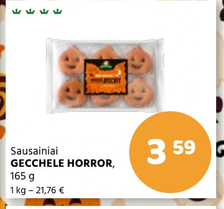 Sausainiai GECCHELE HORROR, 165 g