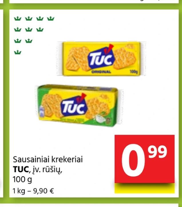 Sausainiai krekeriai TUC, 100 g