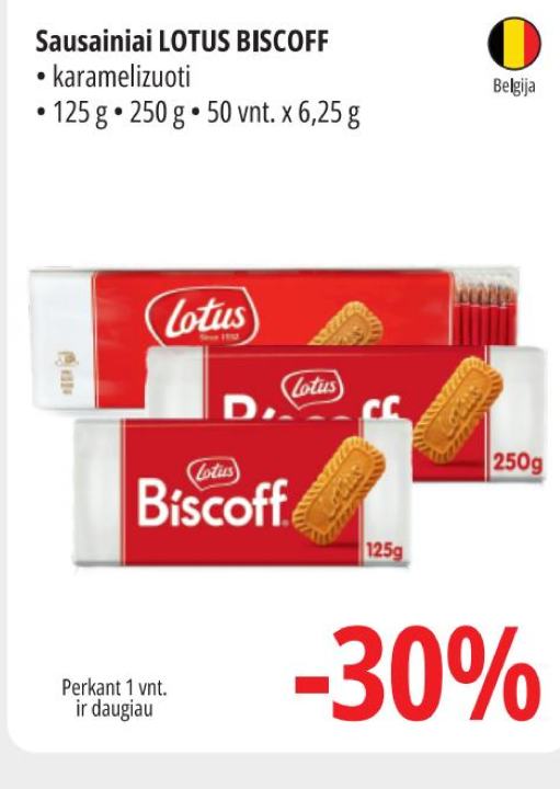 Sausainiai LOTUS BISCOFF, 125 g