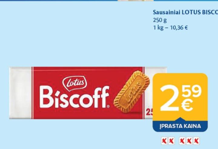 Sausainiai LOTUS BISCOFF, 250 g