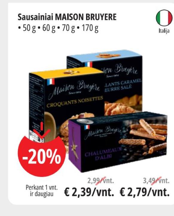 Sausainiai MAISON BRUYERE, 50 g