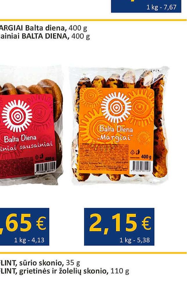 Sausainiai MARGIAI Balta diena, 400 g