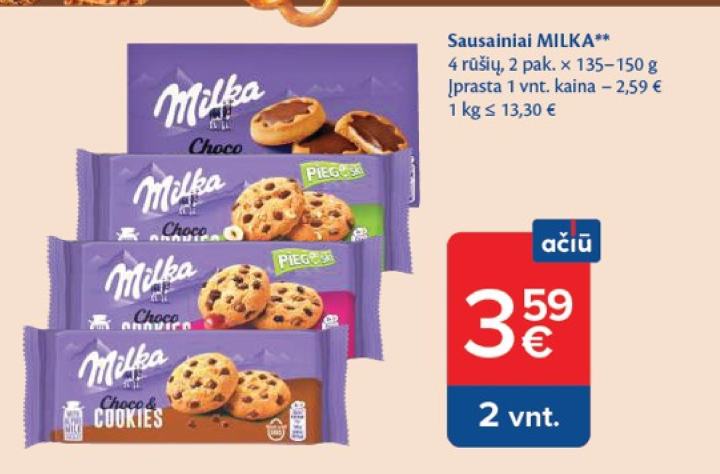Sausainiai MILKA, 2 pak.