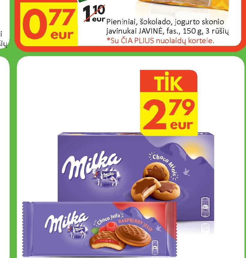 Sausainiai MILKA Choco Minis