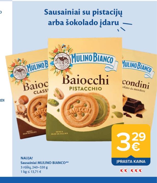 Sausainiai MULINO BIANCO, 330 g