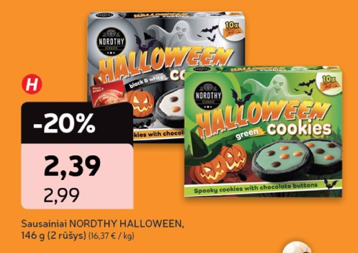 Sausainiai NORDTHY HALLOWEEN, 146 g