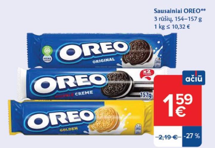 Sausainiai OREO, 157 g