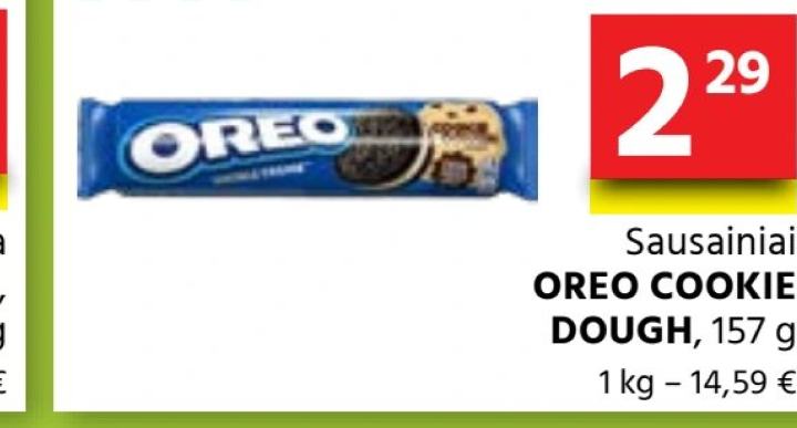 Sausainiai OREO COOKIE DOUGH, 157 g