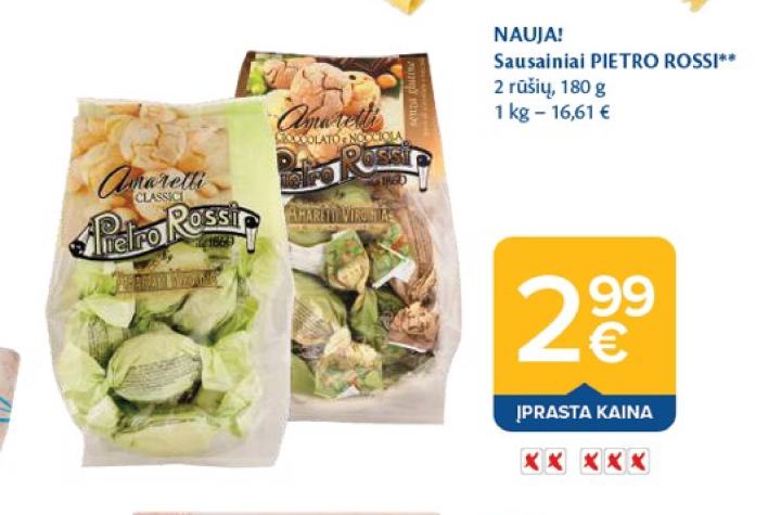 Sausainiai PIETRO ROSSI, 180 g
