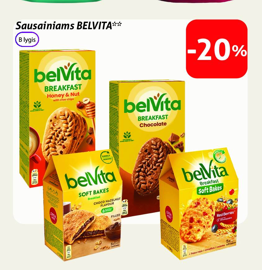 Sausainiams BELVITA
