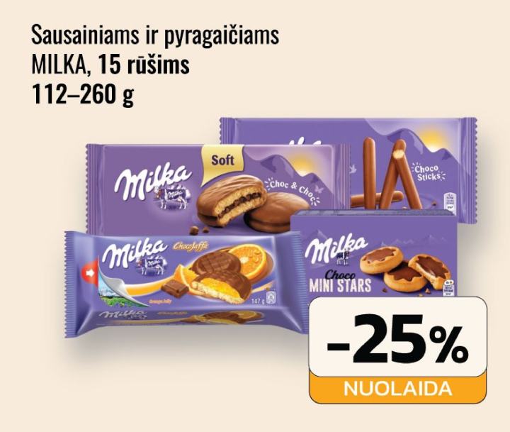 Sausainiams ir pyragaičiams MILKA, 260 g