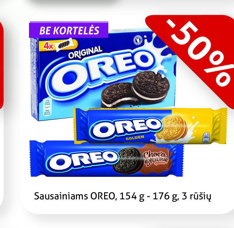 Sausainiams OREO, 154 g - 176 g