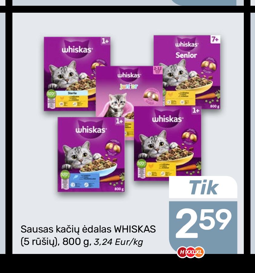 Sausas kačių ėdalas WHISKAS, 800 g