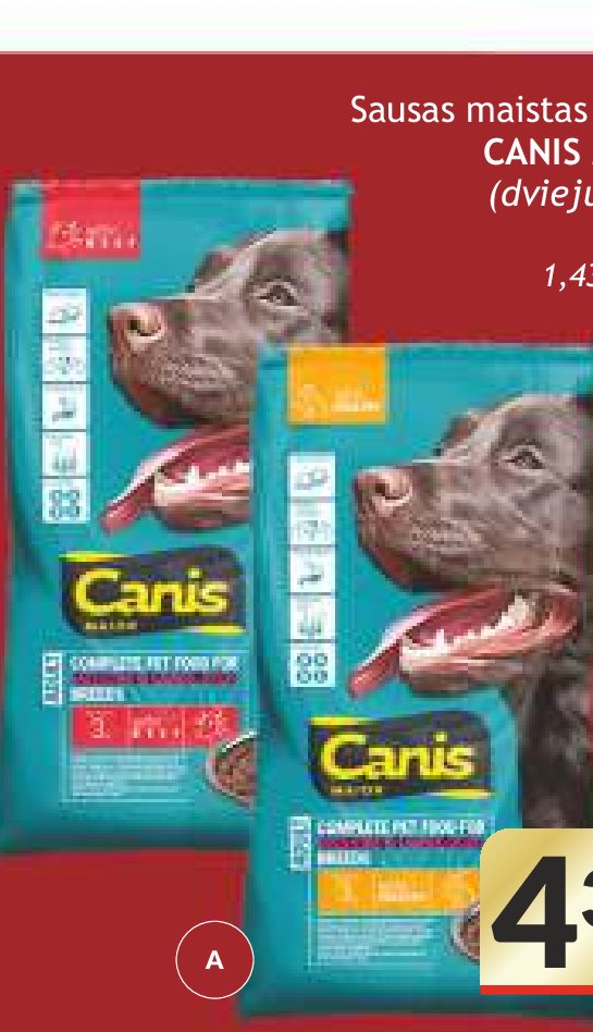 Sausas maistas šunims CANIS MAJOR, 3 kg