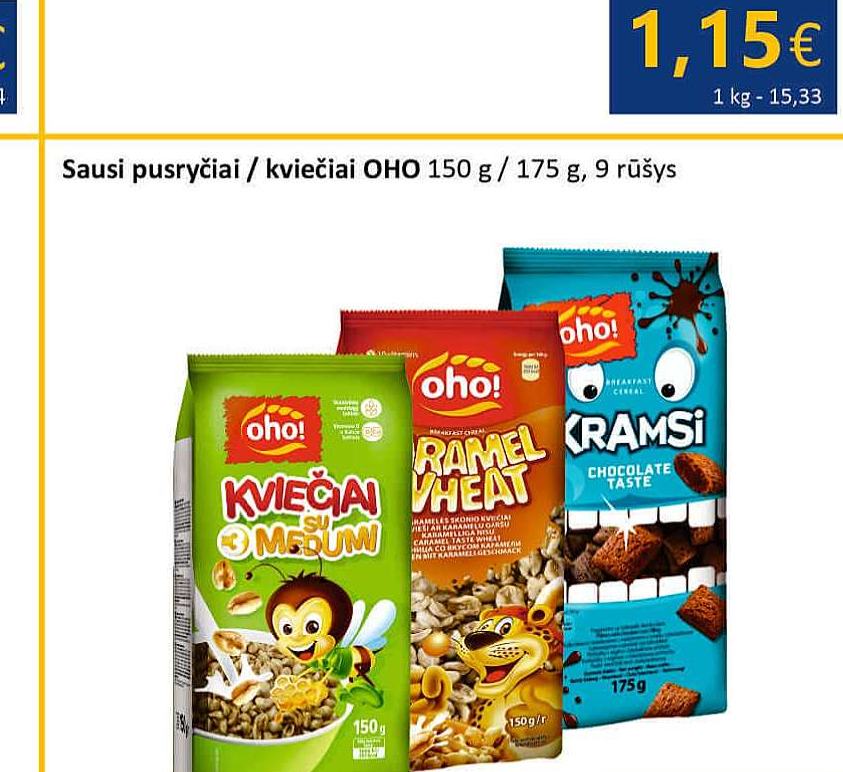Sausi pusryčiai / kviečiai OHO, 150 g