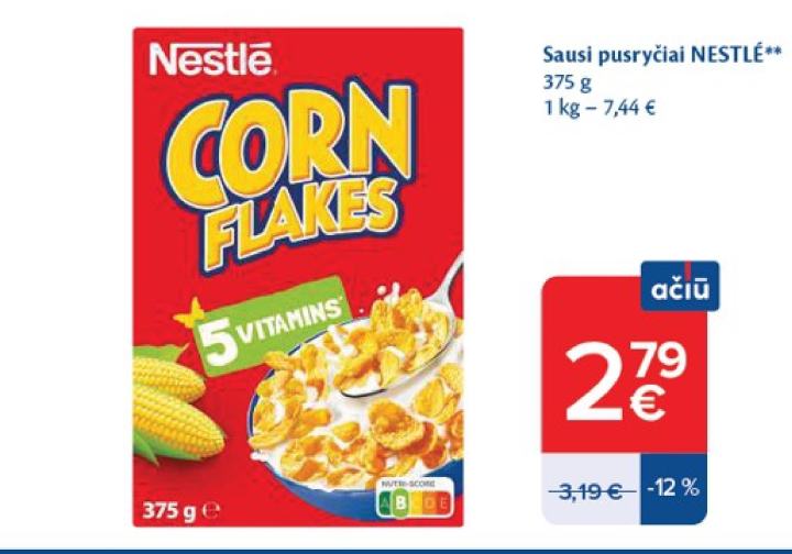 Sausi pusryčiai NESTLÉ, 375 g