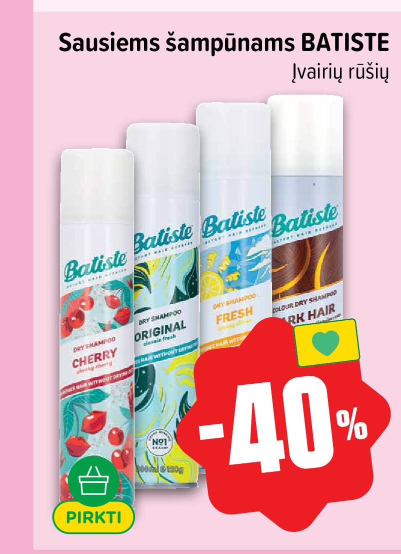 Sausiems šampūnams BATISTE
