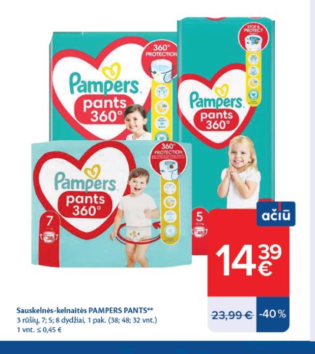Sauskelnės-kelnaitės PAMPERS PANTS, 1 pak.