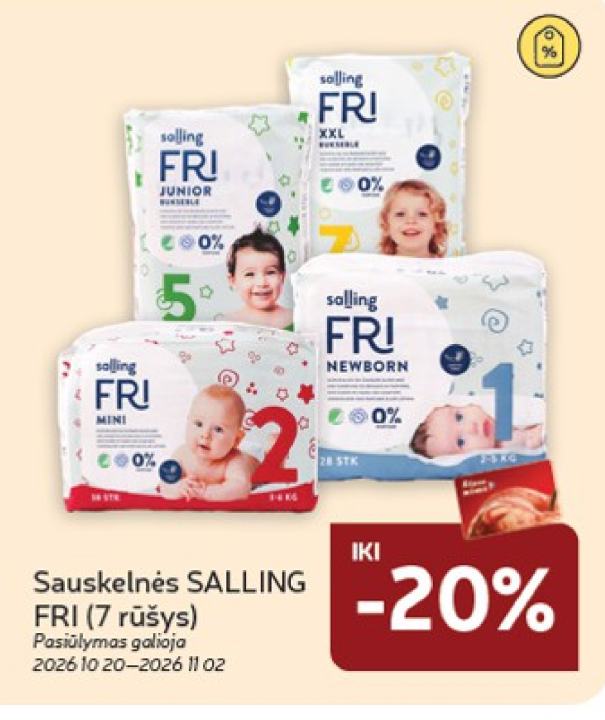 Sauskelnės SALLING FRI