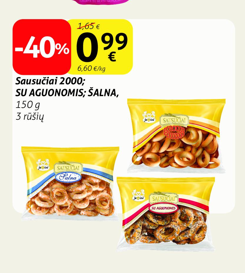 Sausučiai 2000; SU AGUONOMIS; ŠALNA, 150 g