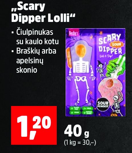 „Scary Dipper Lolli“, 40 g
