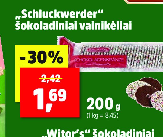 „Schluckwerder“ Šokoladiniai vainikėliai, 200 g