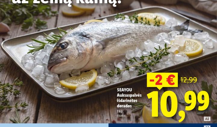SEAYOU Auksaspalvės išdarinėtos dorados, 1 kg
