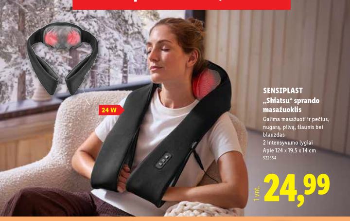 SENSIPLAST „Shiatsu“ sprando masažuoklis, 19.5 x 14 cm