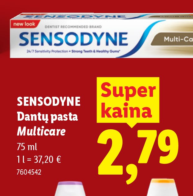 SENSODYNE Dantų pasta Multicare, 75 ml