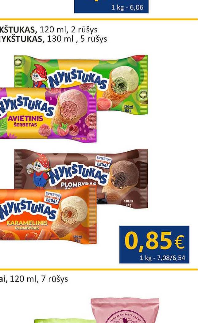 Šerbetas NYKŠTUKAS, 120 ml