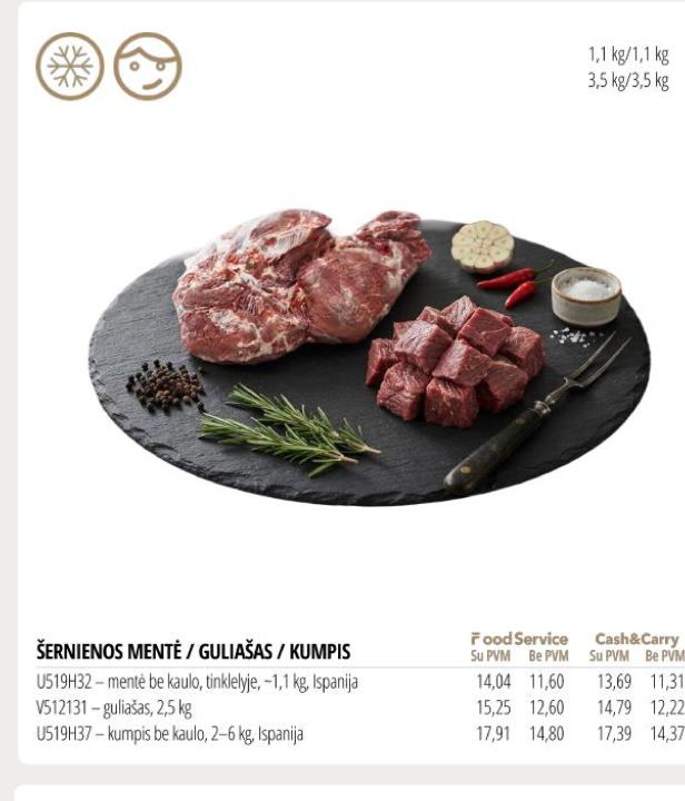 ŠERNIENOS MENTĖ / GULIAŠAS / KUMPIS, ~1.1 kg